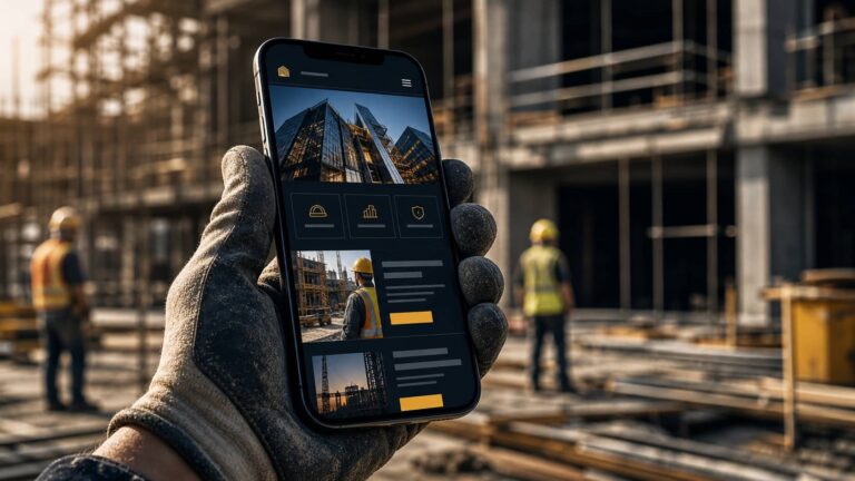 Site internet d'entreprise du bâtiment : vitrine figée face à un site qui ramène des demandes