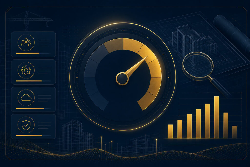 Tableau de bord de score digital pour menuisier BTP en Occitanie
