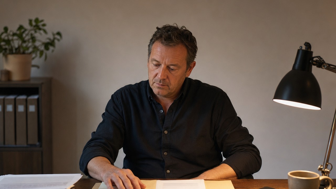 Coût de l'heure d'administratif : un dirigeant de TPE seul devant ses dossiers le soir